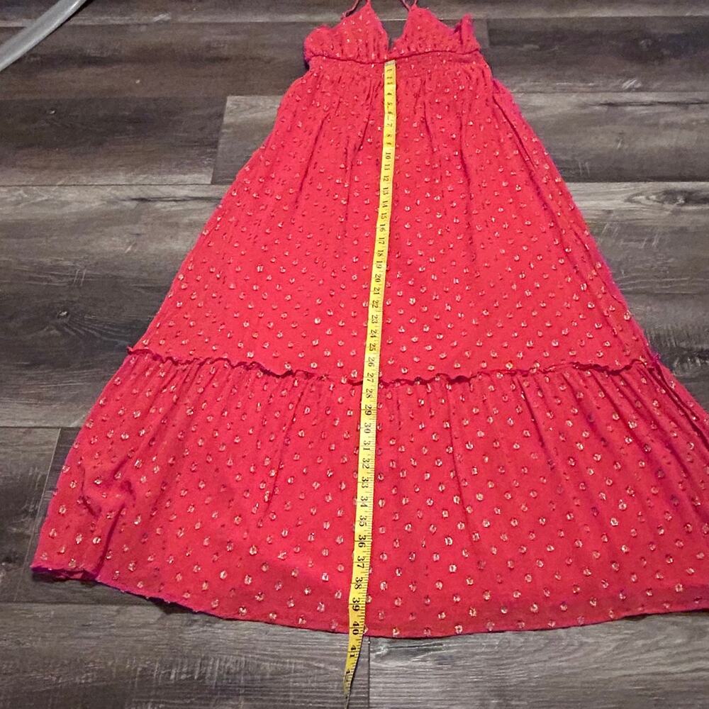 En Creme Halter Strappy Maxi Dress Orange, Size Small - Picture 9 of 9